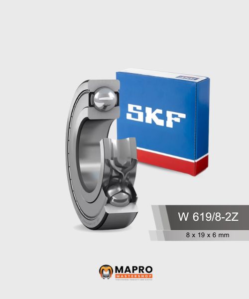 W 6198-2Z Stainless bearings SKF W 619/8-2Z เป็นตลับลูกปืนเม็ดกลมร่องลึกสแตนเลส (Stainless Steel Deep Groove Ball Bearing)