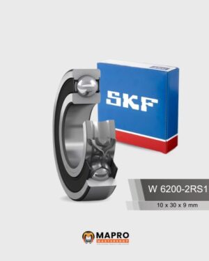 W 6200-2RS1 เป็นตลับลูกปืนเม็ดกลมร่องลึกสแตนเลส (Stainless Steel Deep Groove Ball Bearing)