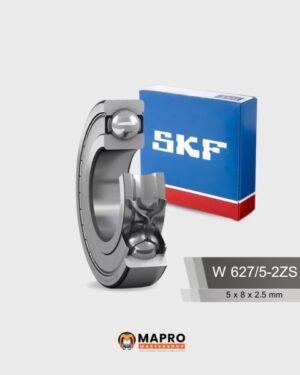 SKF W 627/5-2ZS เป็นตลับลูกปืนเม็ดกลมร่องลึกสแตนเลส (Stainless Steel Deep Groove Ball Bearing)
